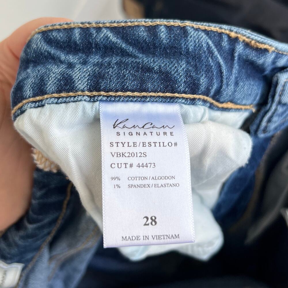 KanCan Signature 90s Straight High Rise Distressed Blue Jeans 28 Vintage Y2K - Picture 9 of 10